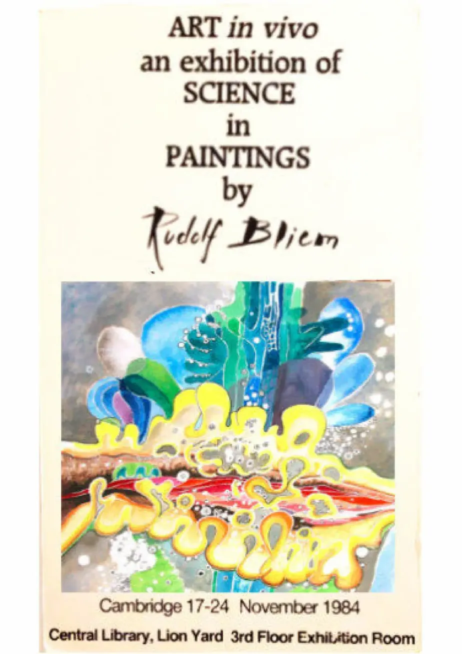 Science Art exhibition poster — Cambridge, 1984
