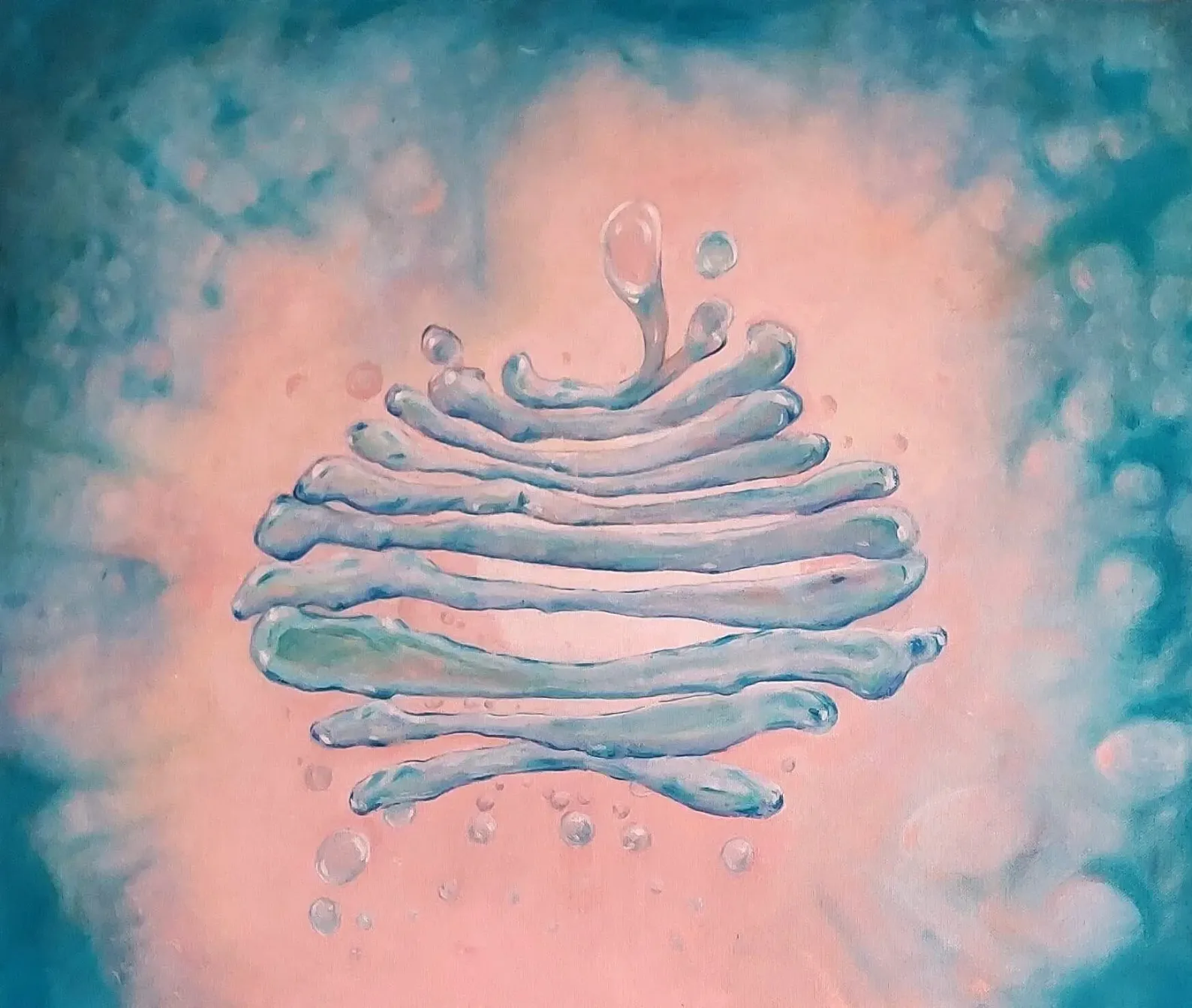  In Golgi, proteins arrive at their final workshop. They are modified, sorted, packaged, and dispatched toward their destinations. Countless microscopic journeys unfold simultaneously, each guided by molecular recognition rather than conscious intention. The cell resembles a city without an architect, where order emerges from innumerable local interactions.